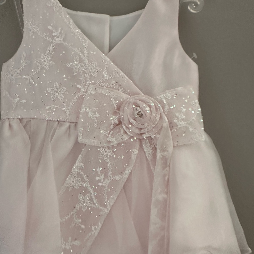 Nina Pink and Gold Embellished Tiered Gown